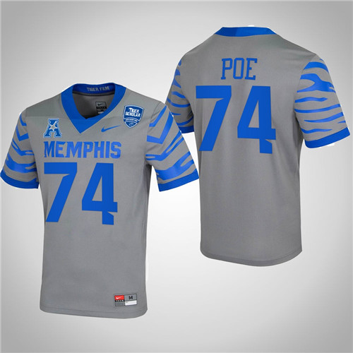 Memphis Tigers 74 Dontari Poe NFL Alumni College Football Jersey Gray