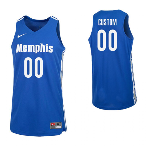 Memphis Tigers Custom College Basketball Jersey Blue