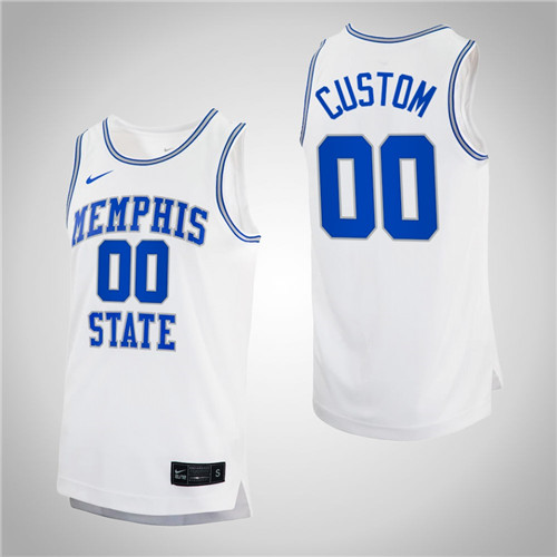 Memphis Tigers Custom College Basketball Retro Jersey White