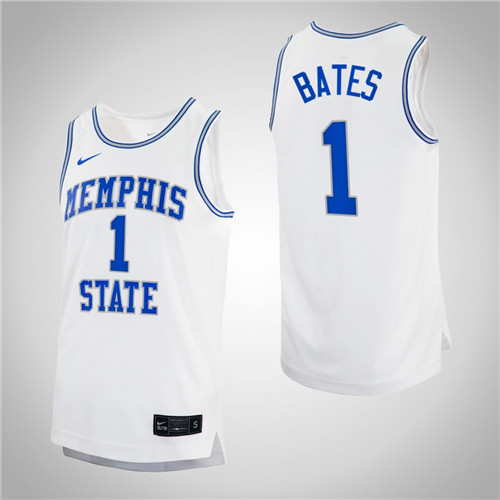 Memphis Tigers Emoni Bates College Basketball Retro Jersey White