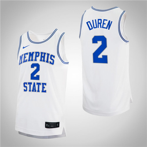 Memphis Tigers Jalen Duren College Basketball Retro Jersey White