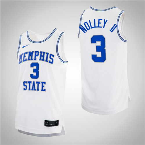 Memphis Tigers Landers Nolley II College Basketball Retro Jersey White