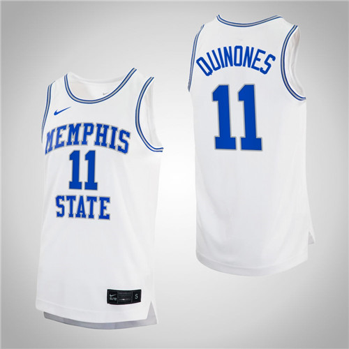 Memphis Tigers Lester Quinones College Basketball Retro Jersey White
