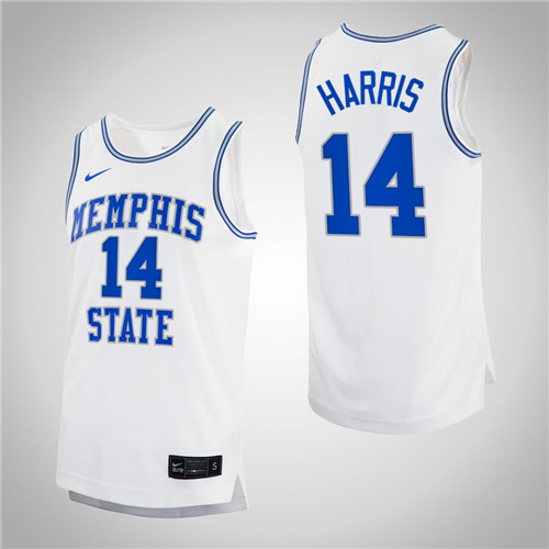 Memphis Tigers Tyler Harris College Basketball Retro Jersey White
