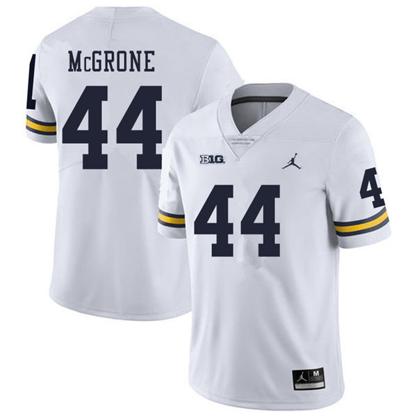 Men #44 Cameron McGrone Michigan Wolverines College Football Jerseys Sale-White