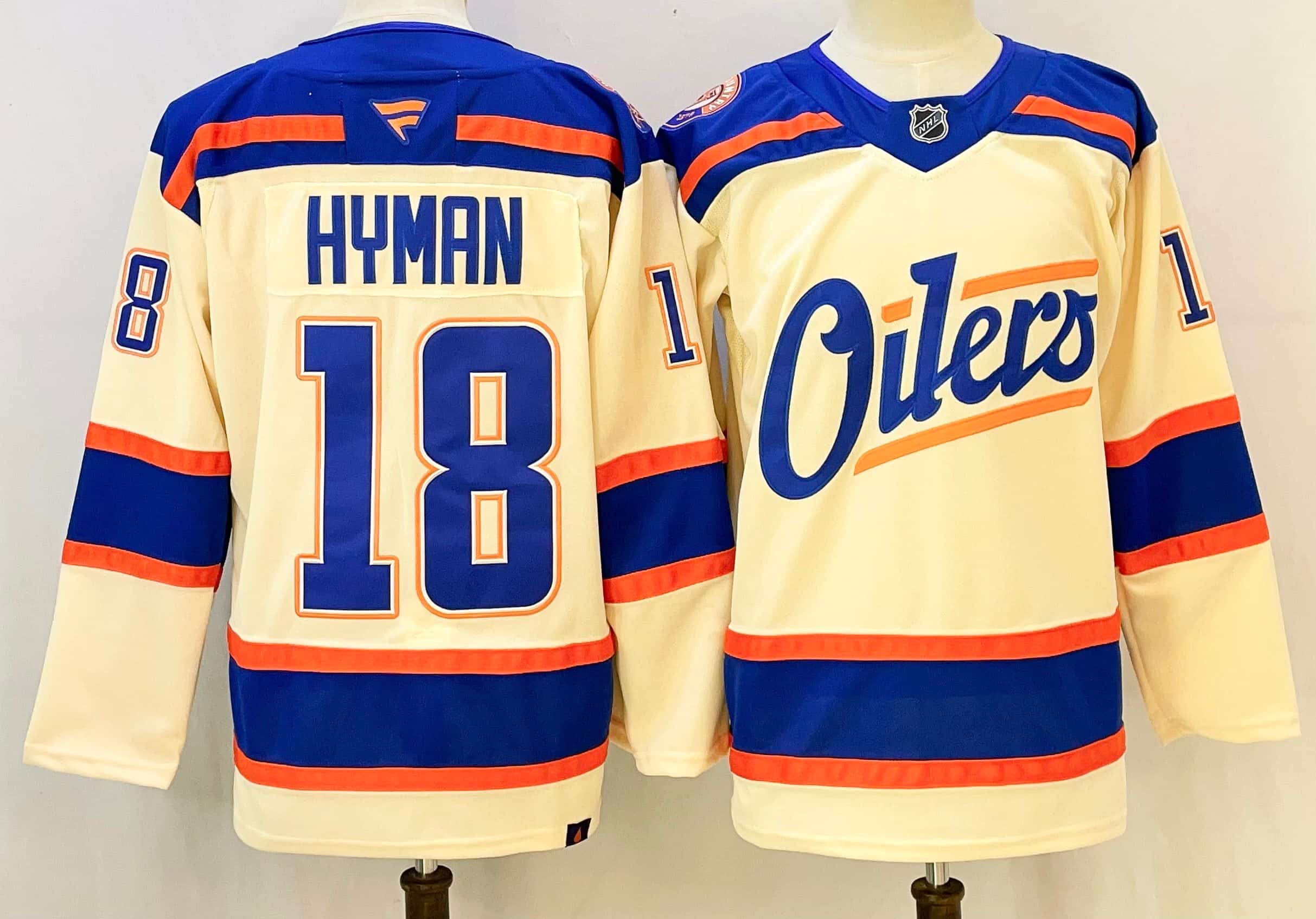 Men's   Edmonton    Oilers   Jersey - All Stitched Zach Hyman 18