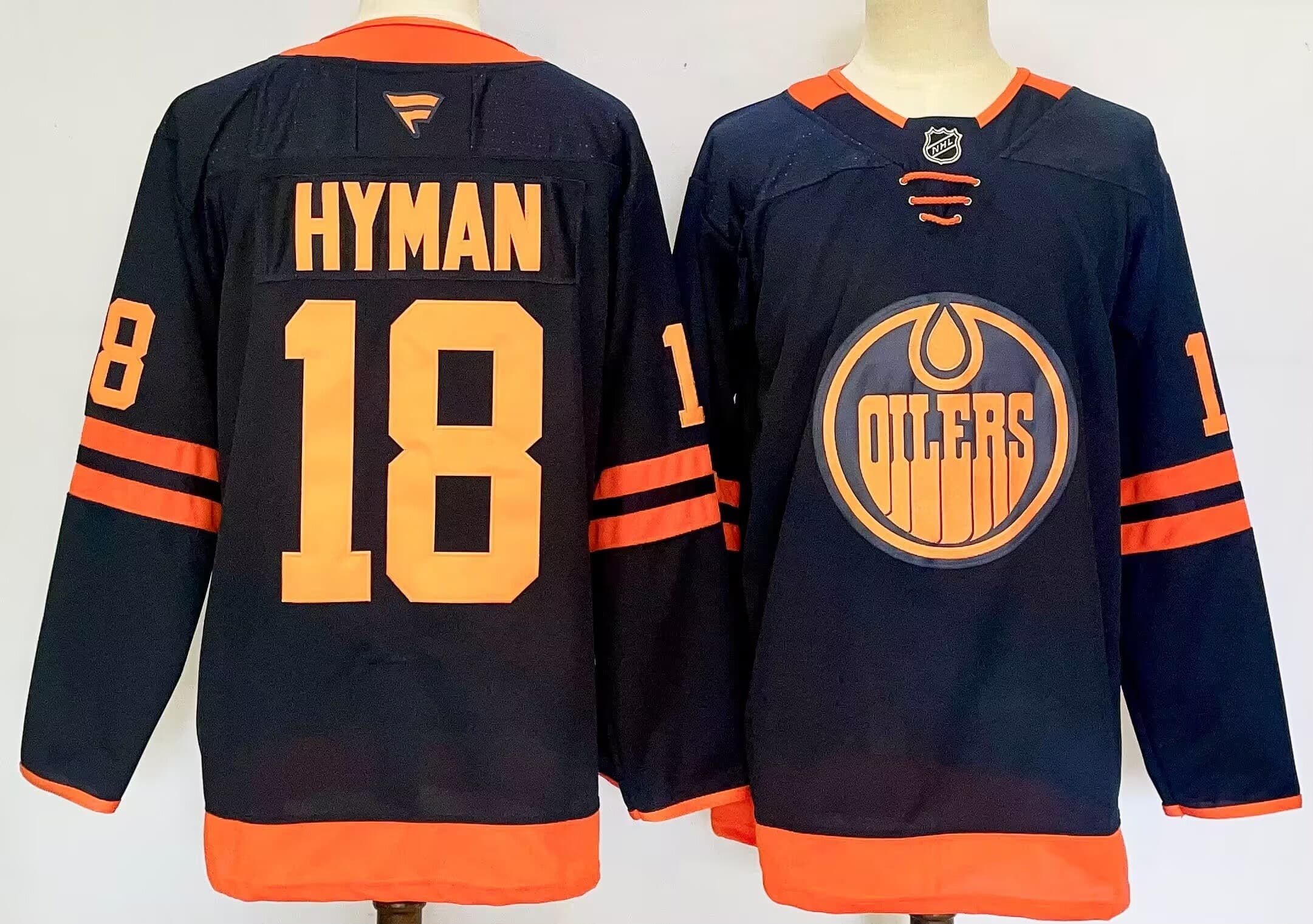 Men's   Edmonton Oilers  Jersey - All Stitched Zach Hyman 18