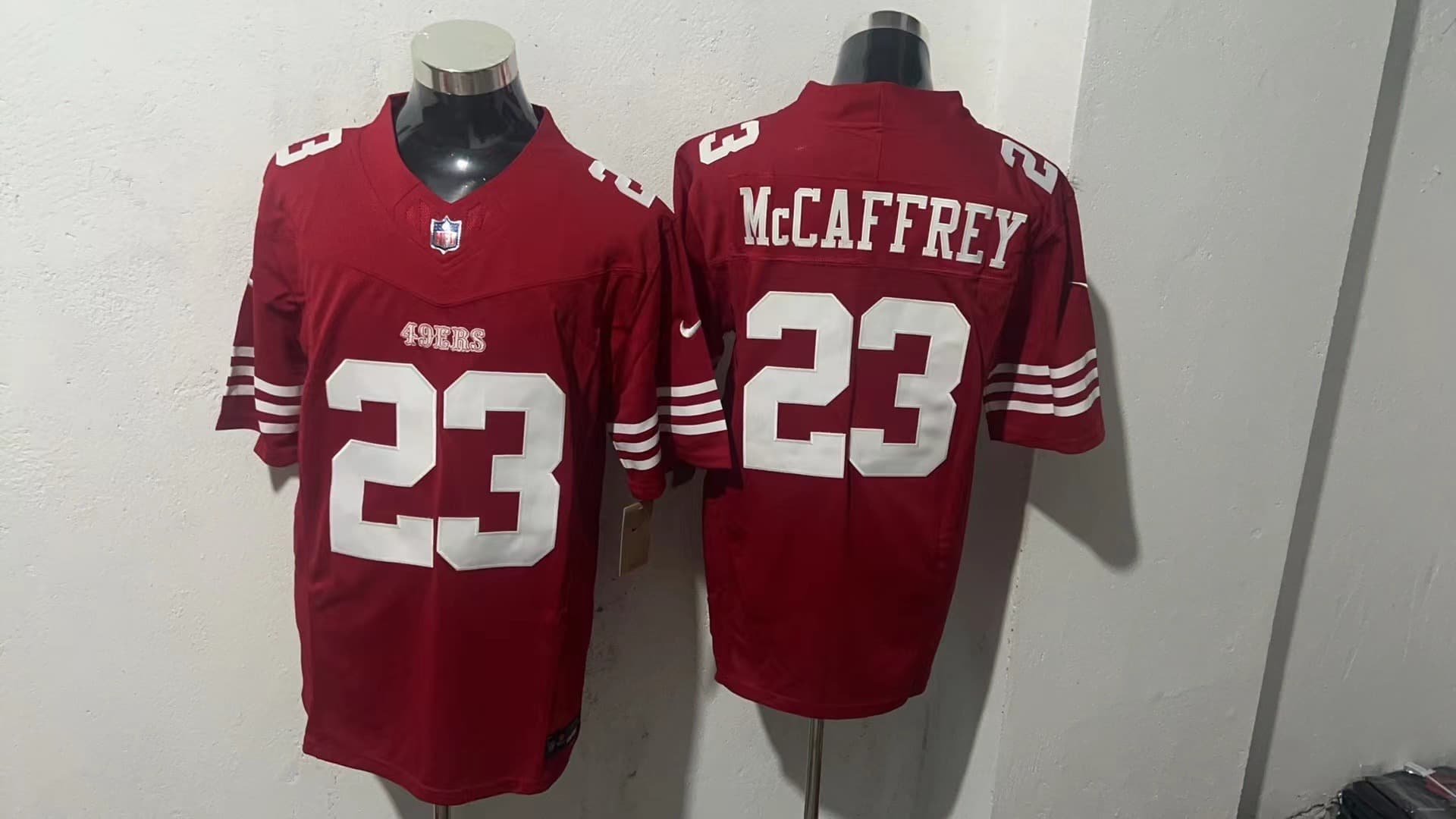 Men's   San Francisco 49ers 2025 Vapor Limited Jersey - All Stitched 23 Christian McCaffrey