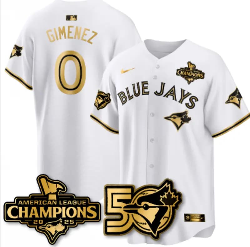 Men's #0 Andres Gimenez Toronto Blue Jays Limited Away  Jersey