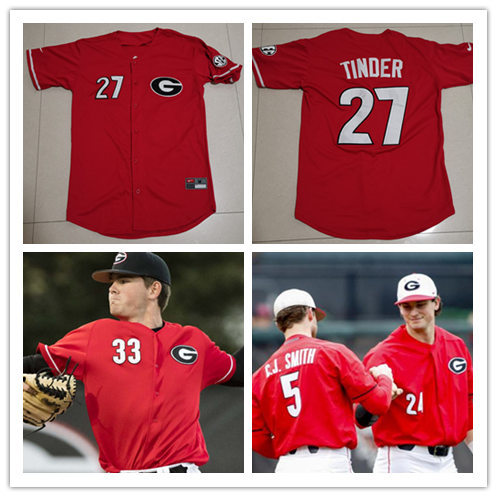 Men's #5 C.J. Smith Georgia Bulldogs Nike Black Alumni Baseball Player Jersey