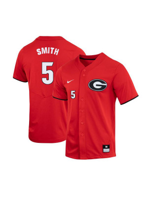 Men's #5 Cj Smith Georgia Georgia Bulldogs Stitched Nike Red Alumni Baseball Player Jersey