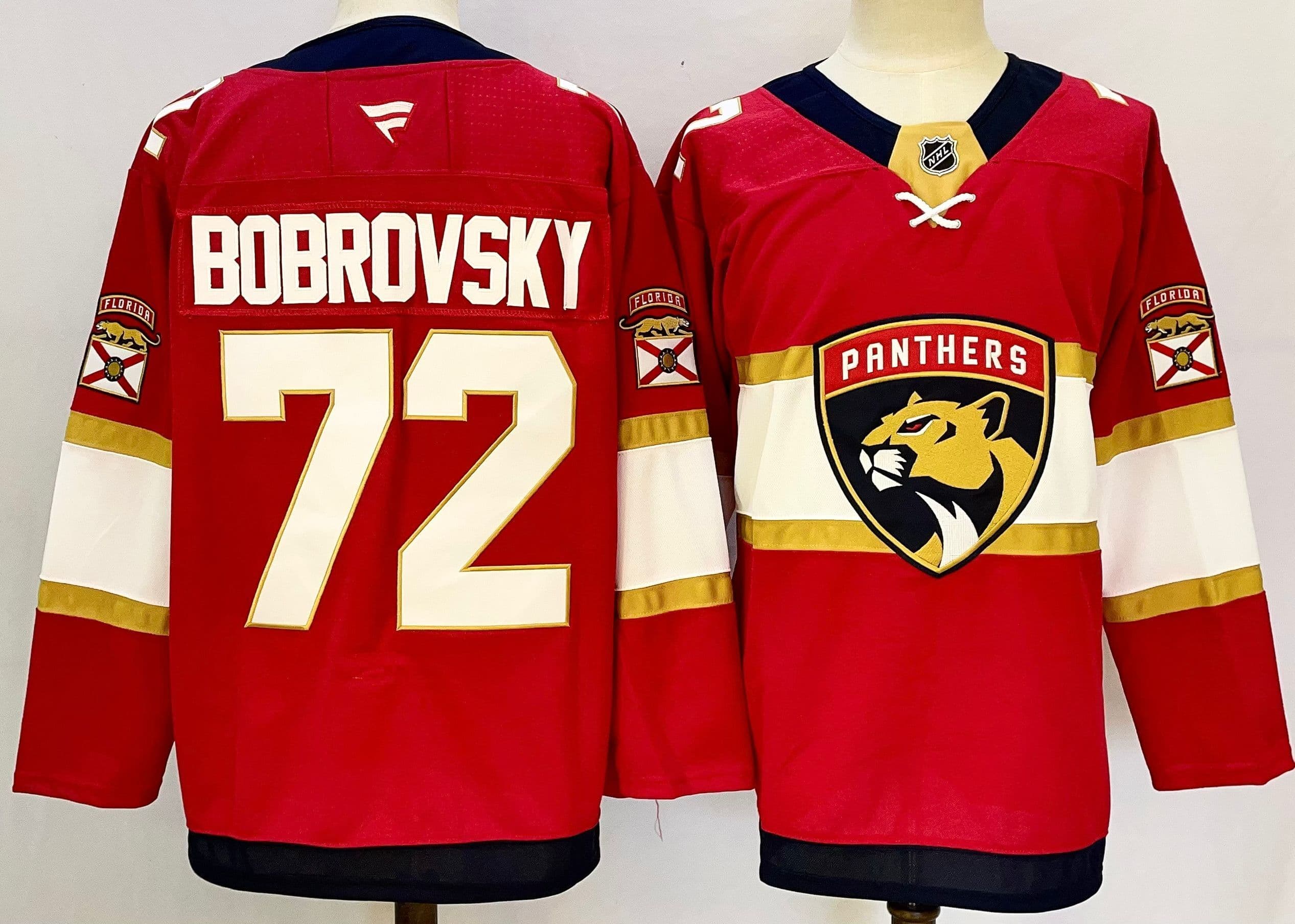 Men's  Florida Panthers  Jersey - All Stitched Sergei Bobrovsky 72
