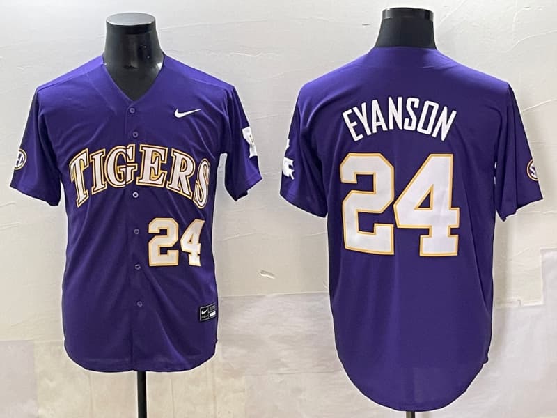 Men's  LSU Tigers 2025 World Series Champions Limited Jersey - All Stitched Anthony Eyanson 24