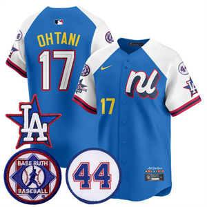 Men's  Los Angeles Dodgers National League 2025 MLB All-Star Jersey V3 - All Stitched Shohei Ohtani -  17