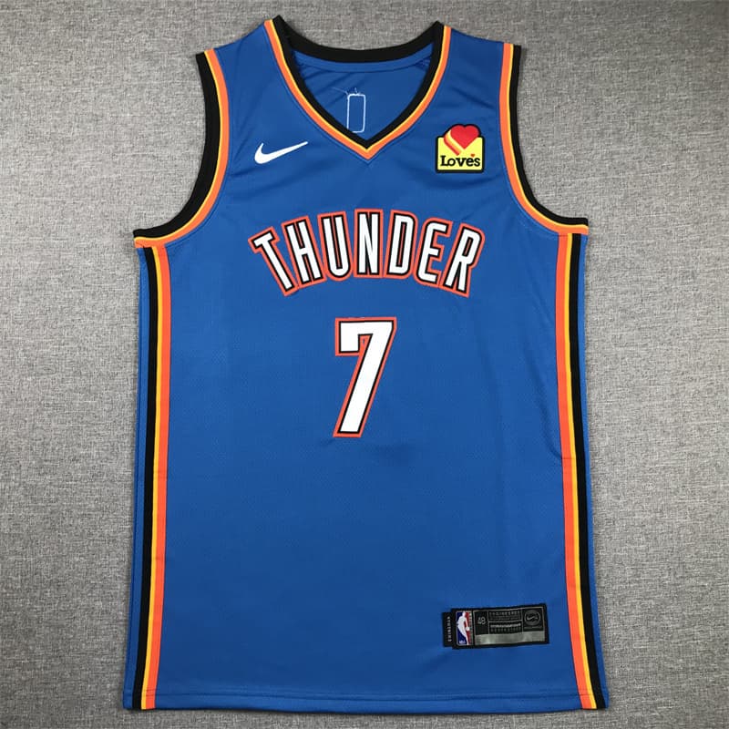 Men's  Oklahoma  City Thunder #7 Chet Holmgren  Basketball Jersey