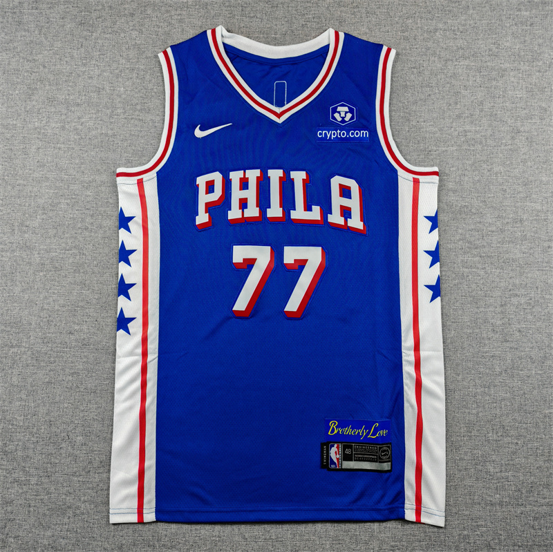 Men's  Philadelphia 76ers #77 V. J. Edgecombe