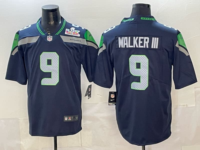 Men's  Seattle Seahawks Vapor Limited Jersey - All Stitched 9 Walker III