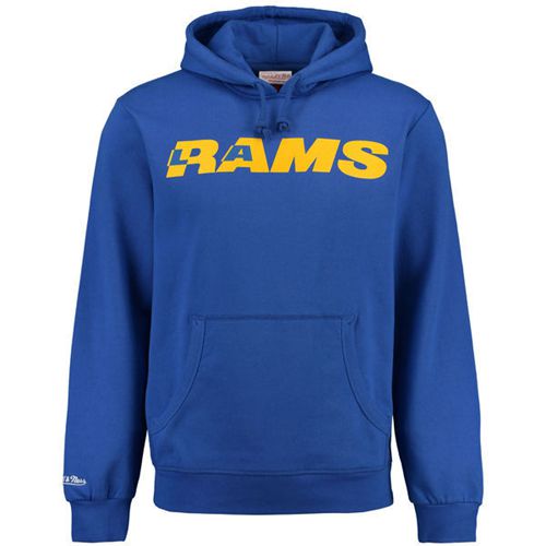 Men's  St. Louis Rams Mitchell & Ness Royal Retro Pullover Hoodie