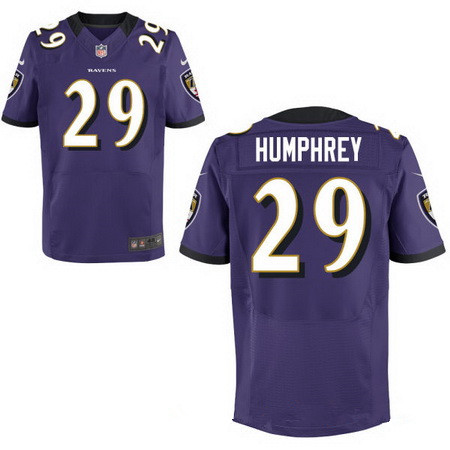Men's 2017 NFL Draft Baltimore Ravens #29 Marlon Humphrey Purple Team Color Stitched NFL Nike Elite Jersey