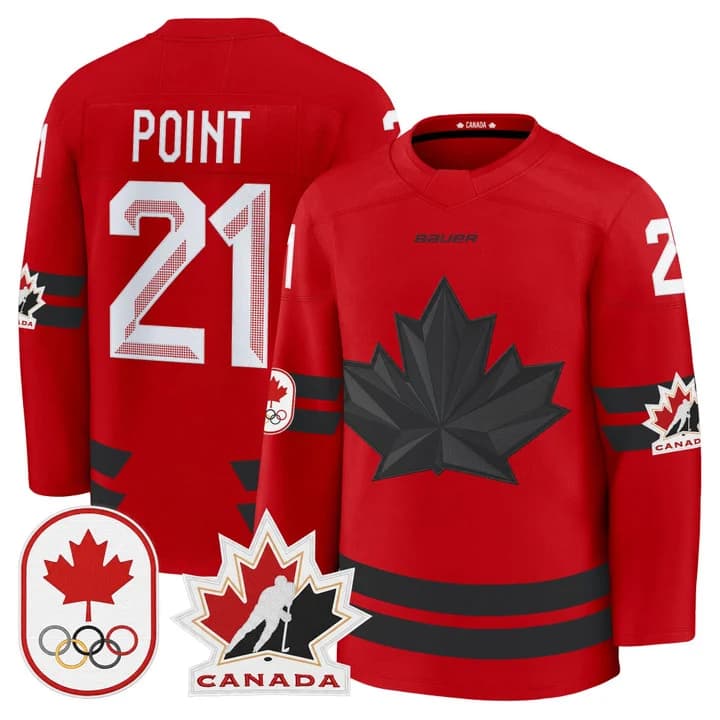 Men's 2026 Canada Olympic Premium Hockey Jersey - All Stitched Brayden Point   21