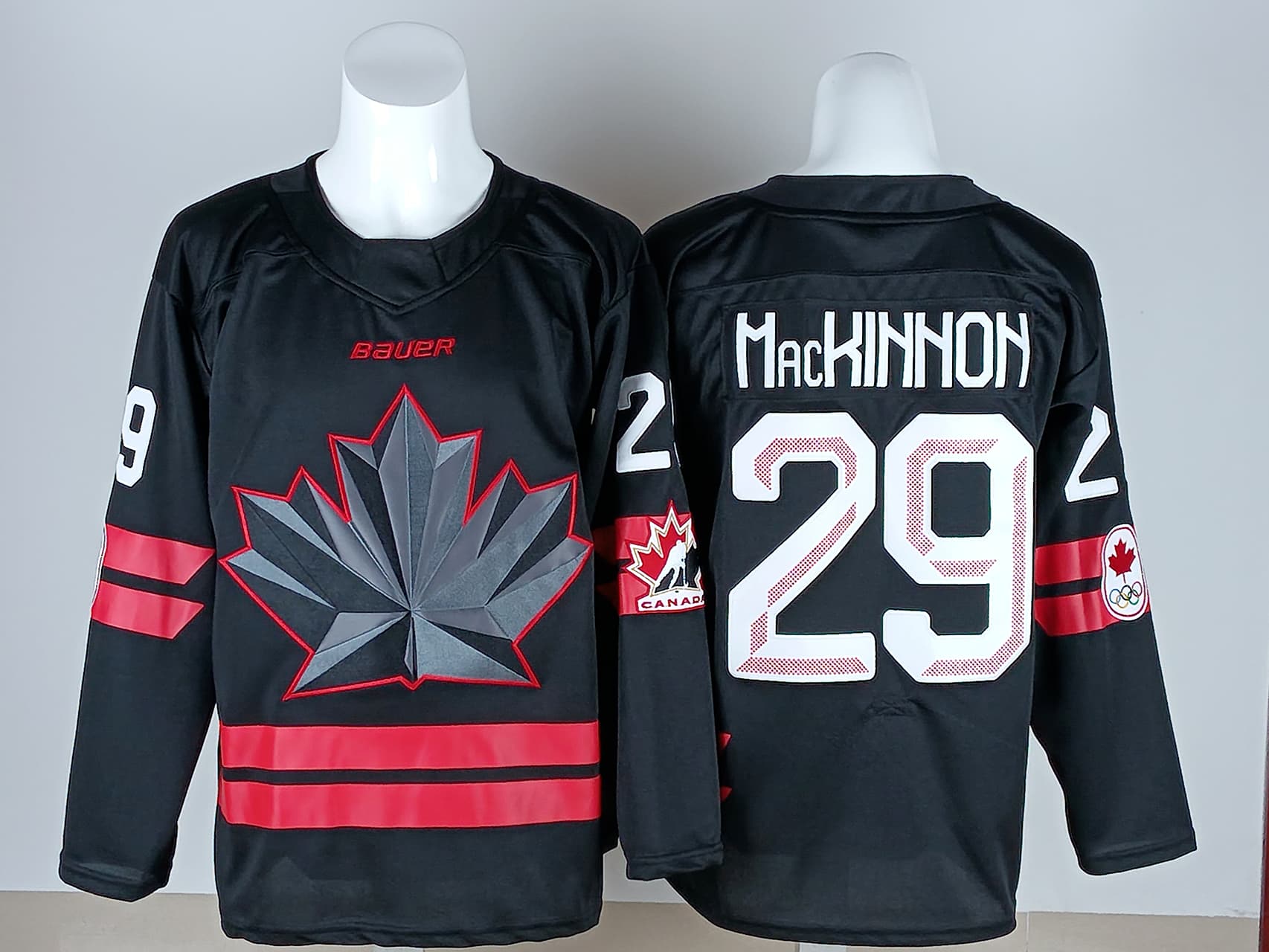 Men's 2026 Canada Olympic Premium Hockey Jersey - All Stitched Nathan MacKinnon    29