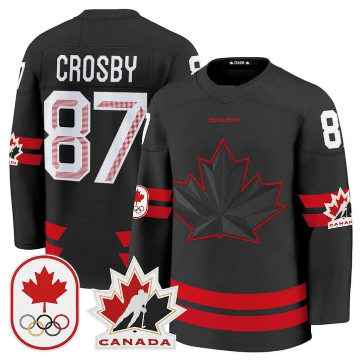 Men's 2026 Canada Olympic Premium Hockey Jersey - All Stitched Sidney Crosby    87