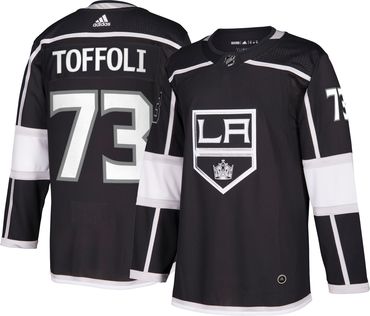 Men's Adidas Kings #73 Tyler Toffoli Black Home Authentic Stitched NHL Jersey