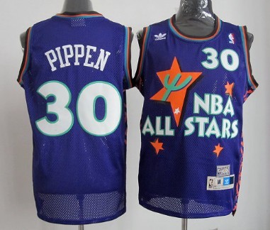 Men's Adidas NBA Jersey 1995-1996 All-Star Throwback #30 Scottie Pippen Purple Swingman