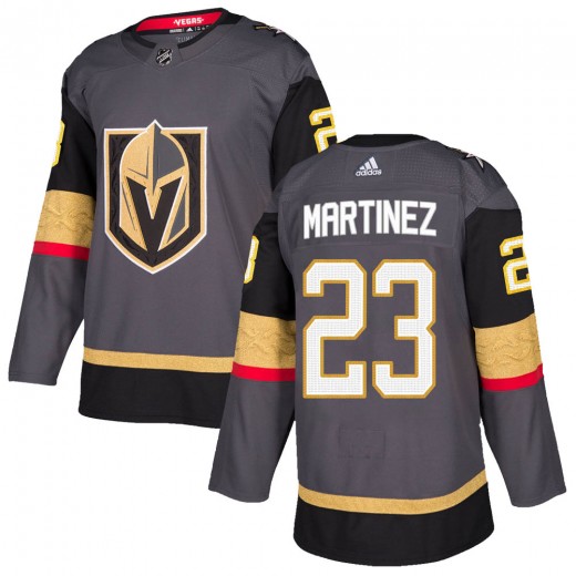 Men's Adidas Vegas Golden Knights #23 Alec Martinez Gray Home Jersey