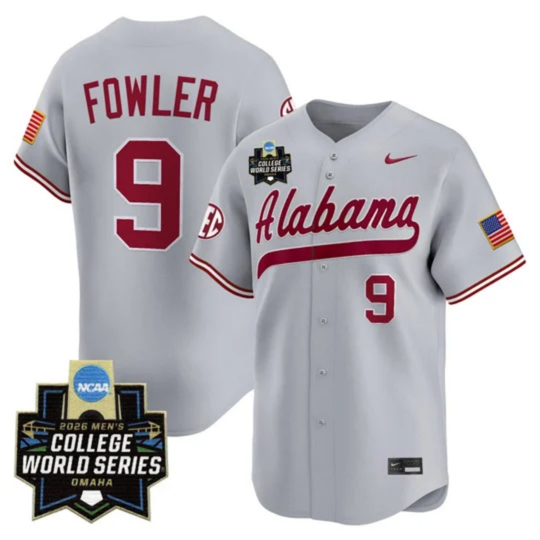 Men's Alabama 2026 World Series Vapor Premier Limited Jersey - All Stitched Bryce Fowler     9