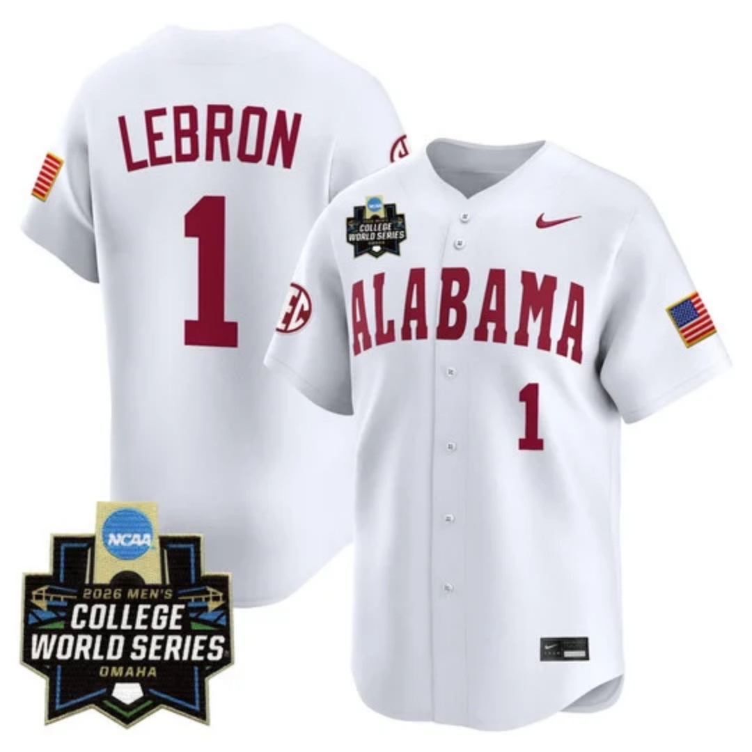 Men's Alabama 2026 World Series Vapor Premier Limited Jersey - All Stitched Justin Lebron 1