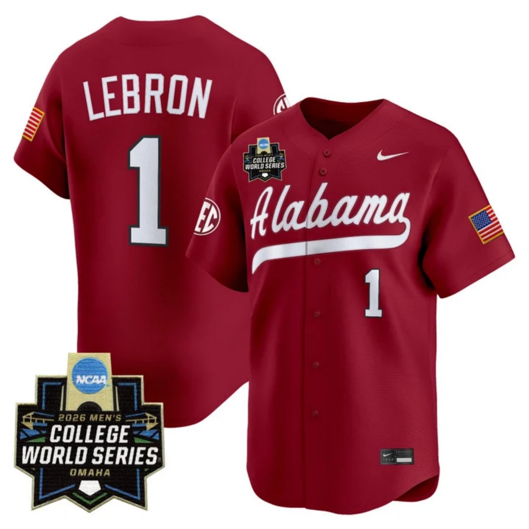 Men's Alabama 2026 World Series Vapor Premier Limited Jersey - All Stitched Justin Lebron