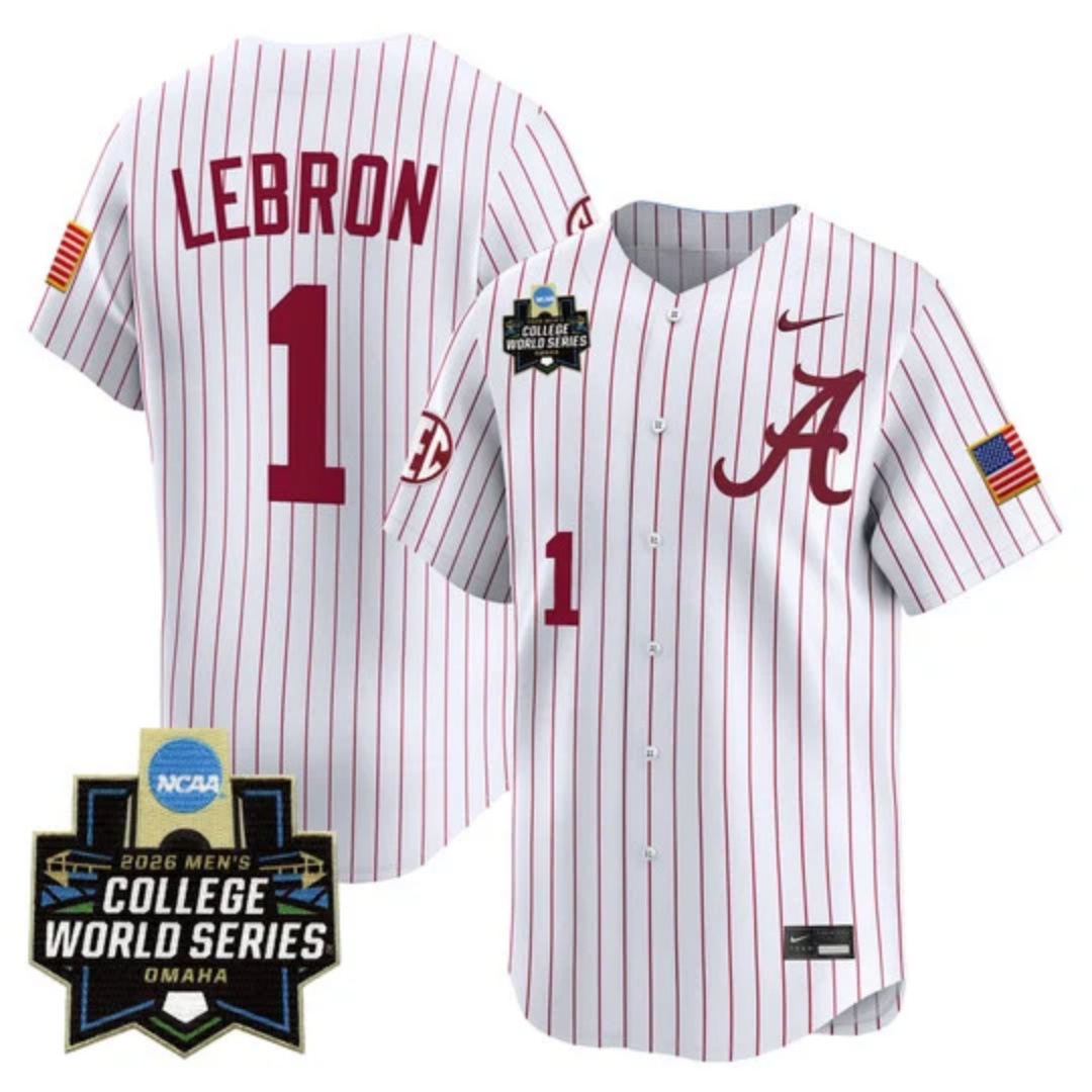 Men's Alabama 2026 World Series Vapor Premier Limited Jersey - All Stitched Justin Lebron1