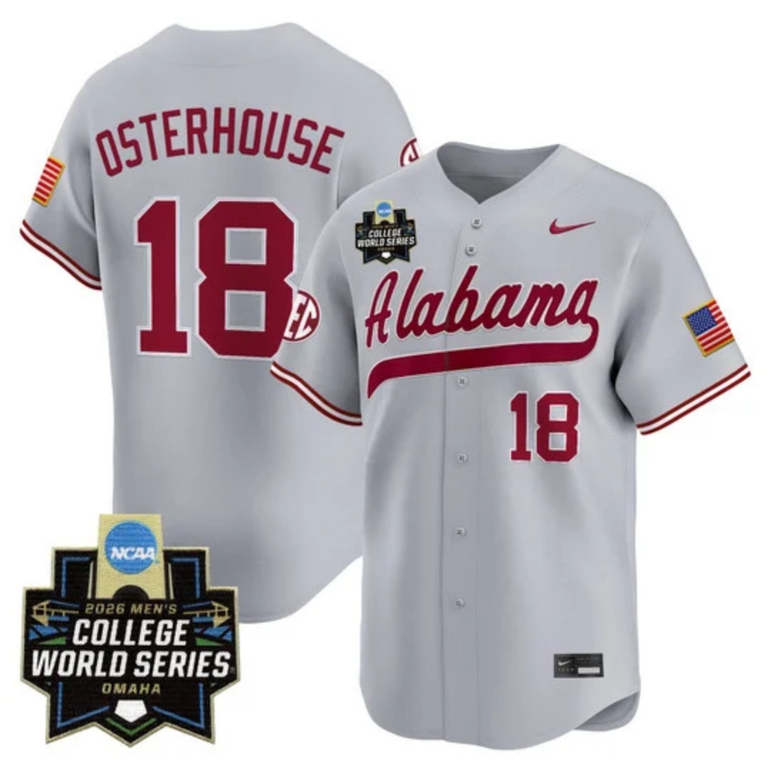 Men's Alabama 2026 World Series Vapor Premier Limited Jersey - All Stitched Justin Osterhouse  18