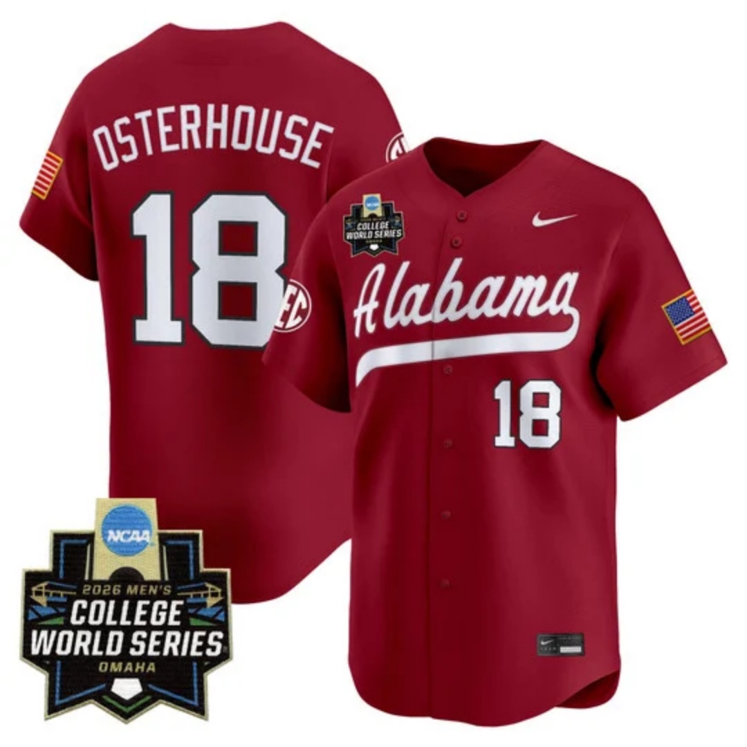 Men's Alabama 2026 World Series Vapor Premier Limited Jersey - All Stitched Justin Osterhouse