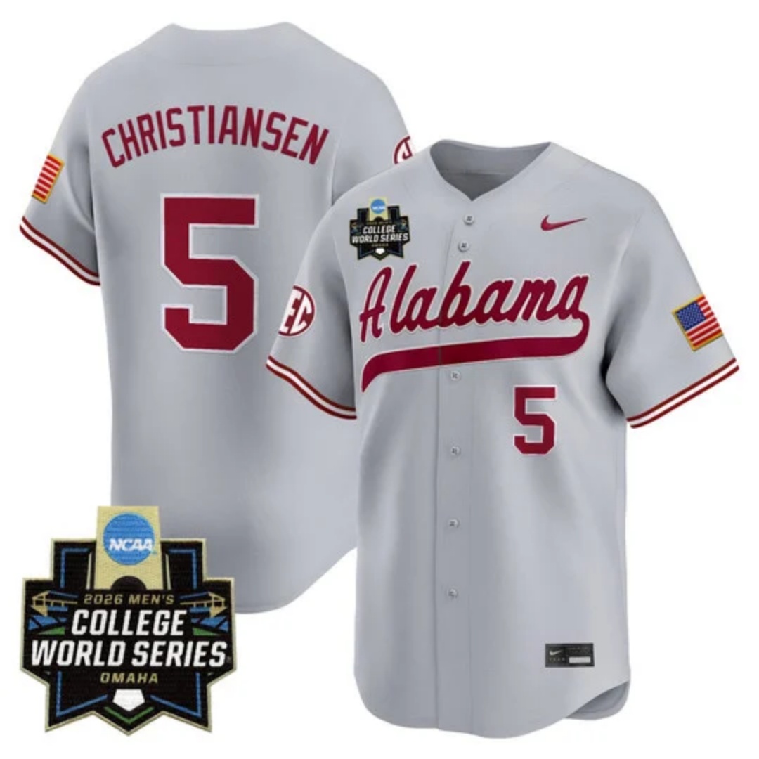 Men's Alabama 2026 World Series Vapor Premier Limited Jersey - All Stitched Sam Christiansen     5
