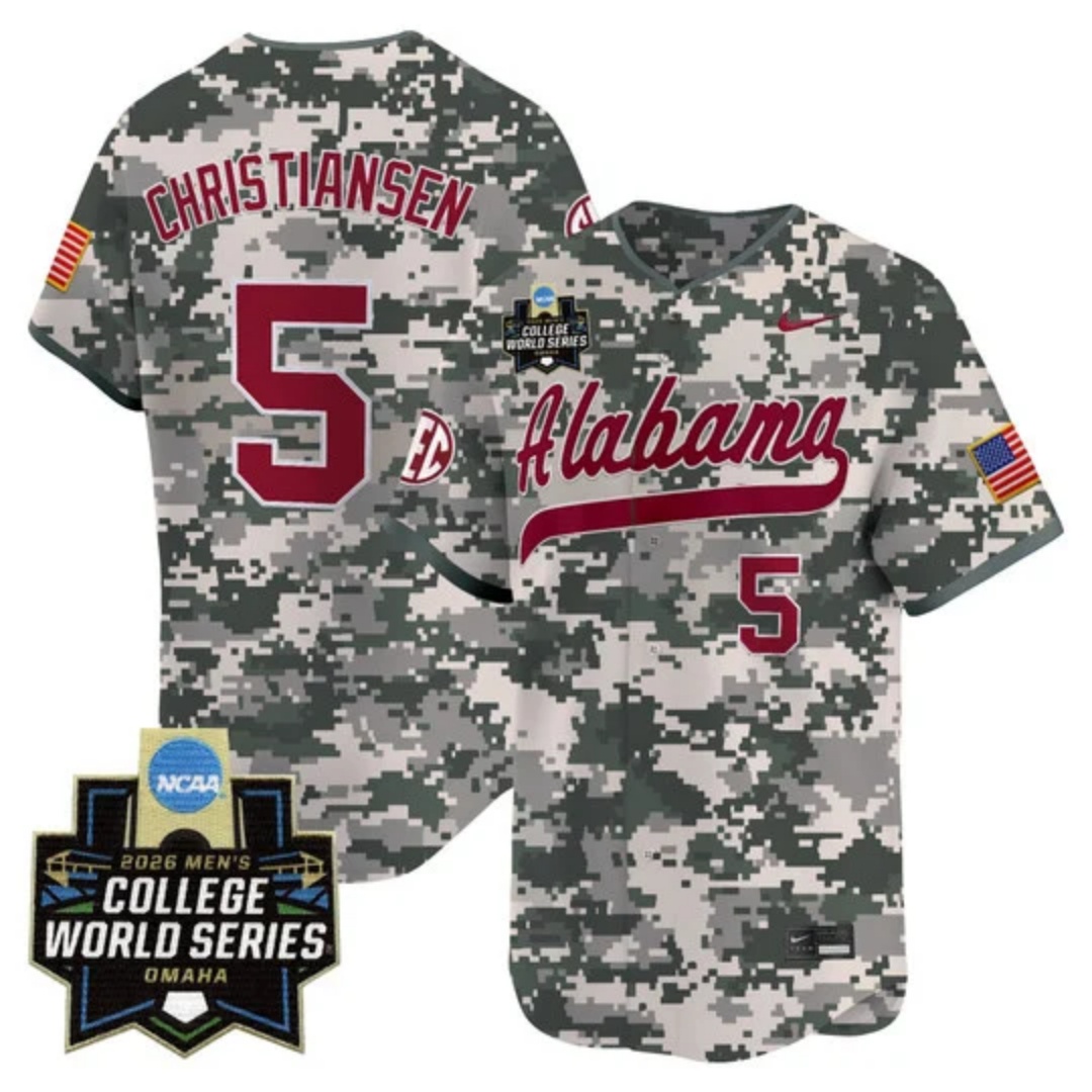 Men's Alabama 2026 World Series Vapor Premier Limited Jersey - All Stitched Sam Christiansen #5