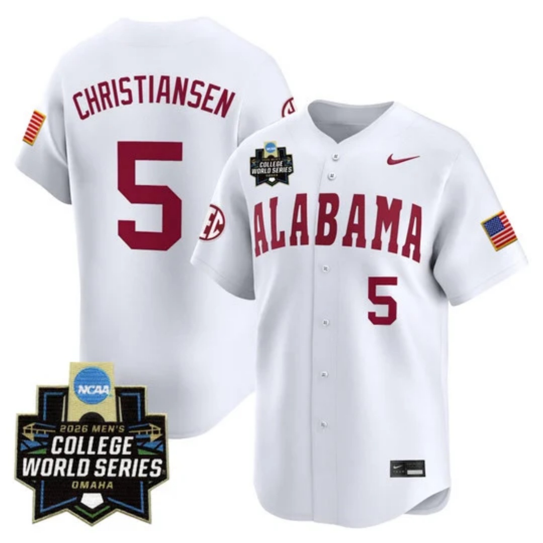 Men's Alabama 2026 World Series Vapor Premier Limited Jersey - All Stitched Sam Christiansen  5