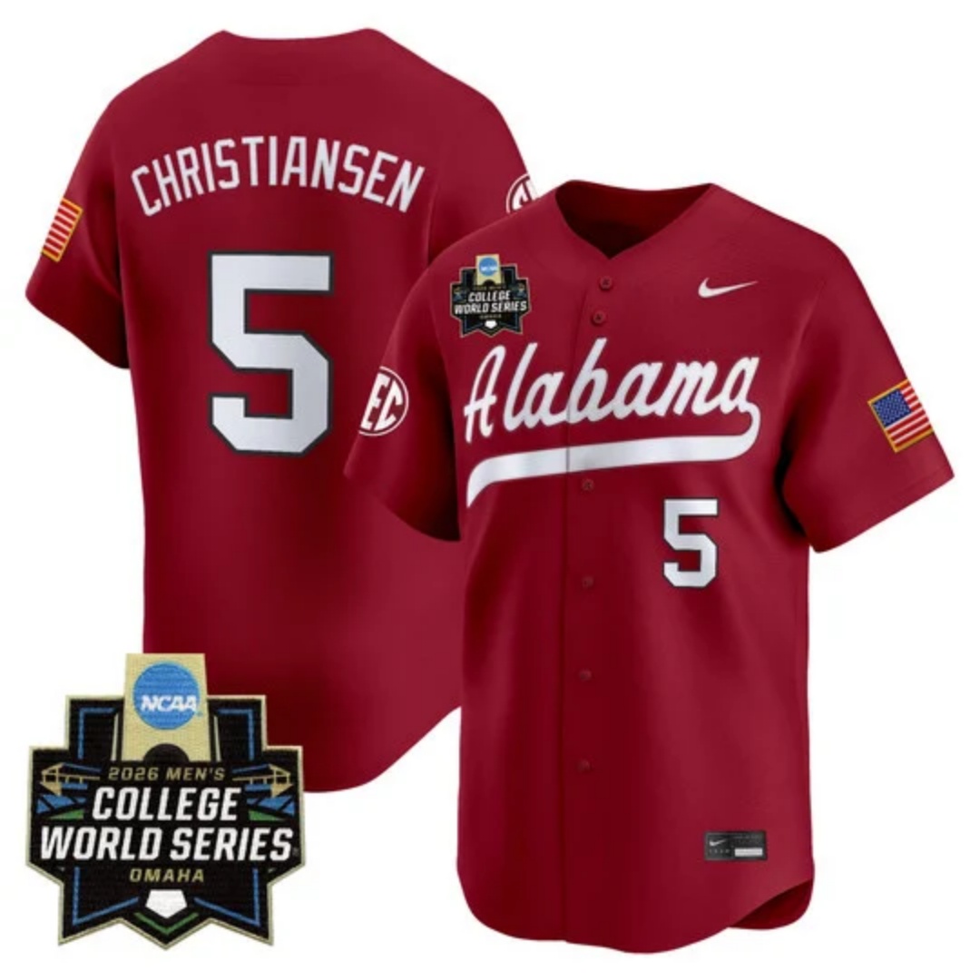 Men's Alabama 2026 World Series Vapor Premier Limited Jersey - All Stitched Sam Christiansen