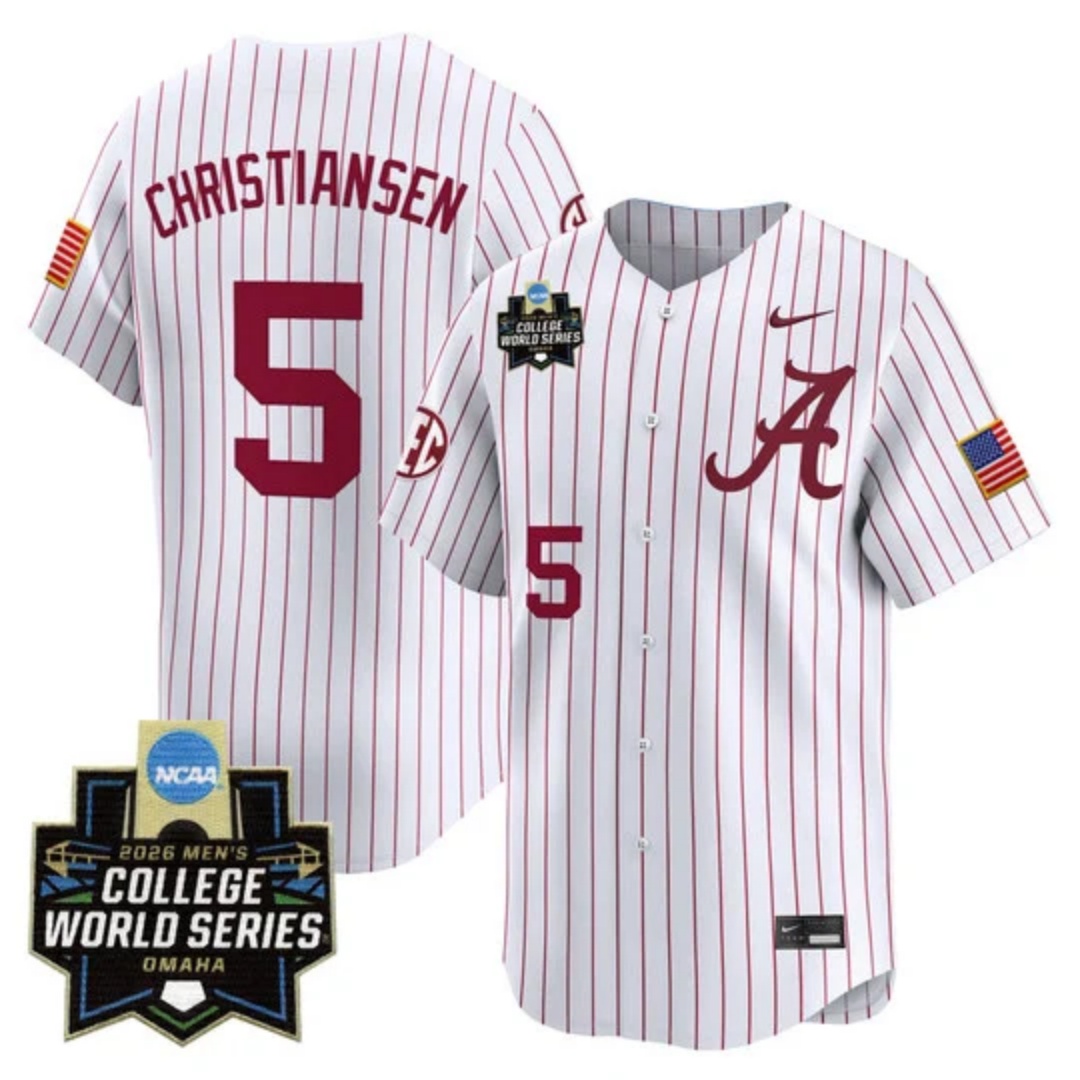 Men's Alabama 2026 World Series Vapor Premier Limited Jersey - All Stitched Sam Christiansen5