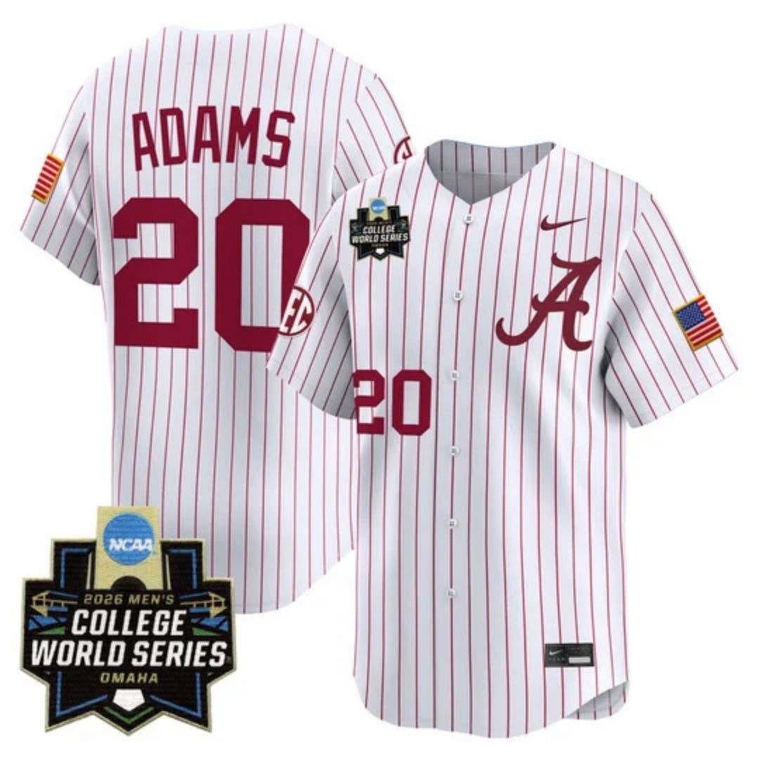 Men's Alabama 2026 World Series Vapor Premier Limited Jersey - All Stitched Zane Adams   20