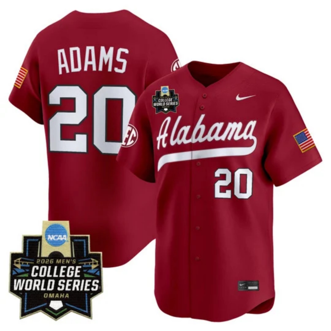 Men's Alabama 2026 World Series Vapor Premier Limited Jersey - All Stitched Zane Adams