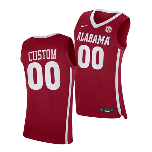 Men's Alabama Crimson Tide Custom Nike Crimson College Basketball Jersey