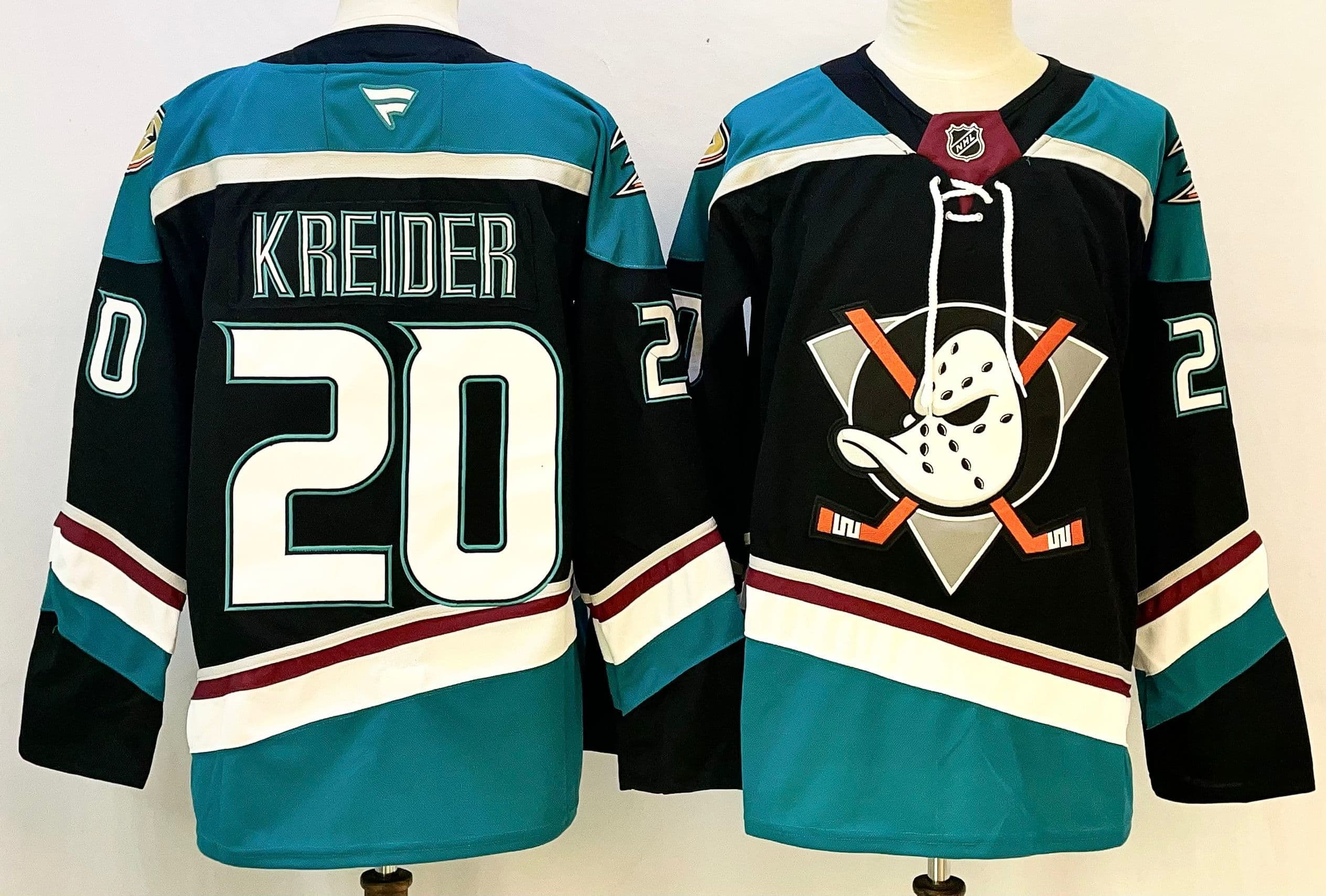 Men's Anaheim Ducks # 20 kerider  Black Home Authentic Stitched NHL Jersey