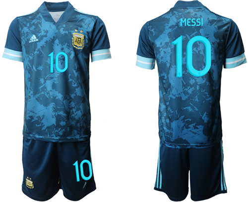 Men's Argentina #10 Messi away Jersey
