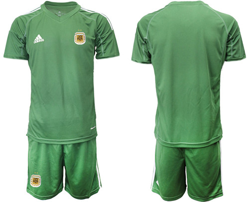 Men's Argentina Blank army green goalkeeper Jersey