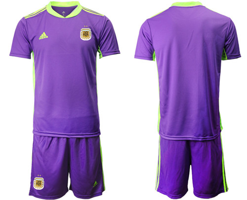 Men's Argentina Blank purple goalkeeper Jersey