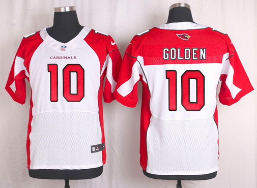 Men's Arizona Cardinals #10 Brittan Golden White Road NFL Nike Elite Jersey