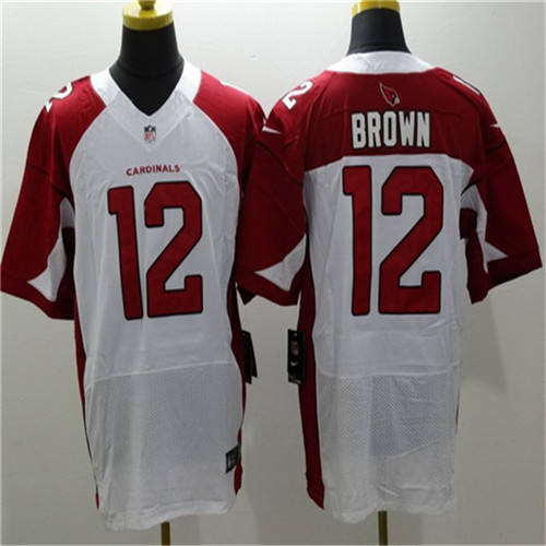 Men's Arizona Cardinals #12 John Brown White Road NFL Nike Elite Stitched Jersey