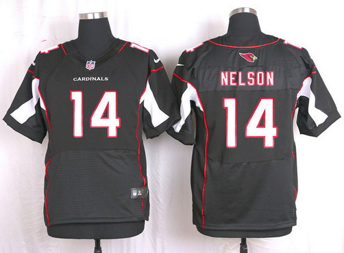 Men's Arizona Cardinals #14 J. J. Nelson Black Alternate NFL Nike Elite Jersey